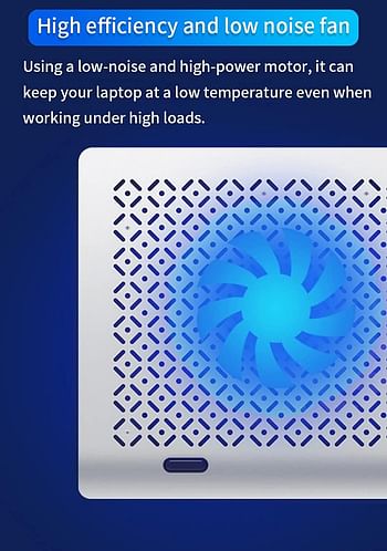 Lenovo Aluminum Laptop Cooling Cooler Pad Laptop Stand with Fan 6 Height Adjustable Laptop Cooler Stand with One Big Quiet Fan Cooling Fan Compatible with Laptop Notebooks Up to 17”