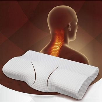 Orthopedic Latex Magnetic 50 * 30CM White Color Neck Pillow Slow Rebound Memory Foam Pillow Cervical Health Care Pain Release