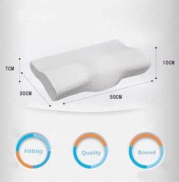 Orthopedic Latex Magnetic 50 * 30CM White Color Neck Pillow Slow Rebound Memory Foam Pillow Cervical Health Care Pain Release