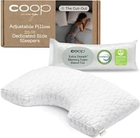 Coop Home Goods Cut-Out Side Sleeper Pillow - Notch Memory Foam Pillow, Cervical Pillow for Side Sleepers, Neck Pillows for Pain Relief Sleeping, Ergonomic Pillow, Bed Pillow for Sleeping Queen Size