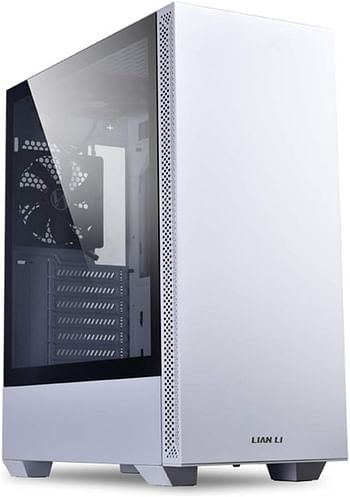 LIAN LI Mid-Tower Chassis ATX Computer Case PC Gaming Case w/Tempered Glass Side Panel, Magnetic Dust Filter,Water-Cooling Ready, Side Ventilation and 2x120mm Fan Pre-Installed LANCOOL 205 - White