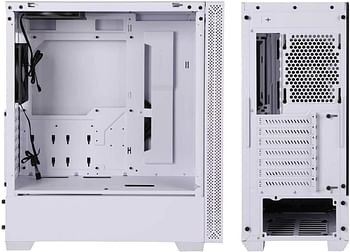 LIAN LI Mid-Tower Chassis ATX Computer Case PC Gaming Case w/Tempered Glass Side Panel, Magnetic Dust Filter,Water-Cooling Ready, Side Ventilation and 2x120mm Fan Pre-Installed LANCOOL 205 - White