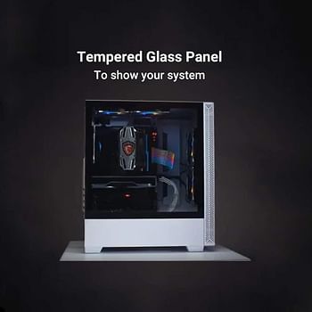 LIAN LI Mid-Tower Chassis ATX Computer Case PC Gaming Case w/Tempered Glass Side Panel, Magnetic Dust Filter,Water-Cooling Ready, Side Ventilation and 2x120mm Fan Pre-Installed LANCOOL 205 - White