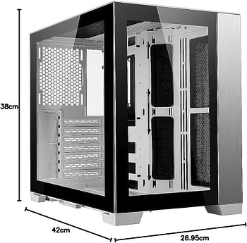 Lian Li compatible O11 Dynamic Mini, Midi-Tower, Tempered Glass - White