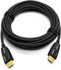 DTECH 32ft Fiber Optic HDMI Cable 4K at 60Hz 18Gbps HDR High Speed Subsampling 4:4:4 4:2:2 4:2:0 in-Wall Rated - 10 Meters