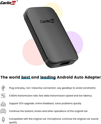 Carlinkit Wireless, Black, CPC200-A2A, For Wired Android Auto Cars, Bluetooth