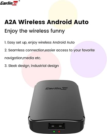 Carlinkit Wireless, Black, CPC200-A2A, For Wired Android Auto Cars, Bluetooth