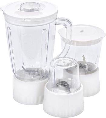 Olsenmark 600W 4-in-1 Food Processor & Juicer - Multifunctional Smoothie Maker Juicer Compact Electric Blender Chopper & Grinder - 1.5L Jug 2-Speed Pulse Function for Ice Crusher