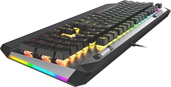 Patriot Viper Gaming V765 Mechanical Rgb Illuminated Gaming Keyboard W/Media Controls - Kailh Box Switches, 104-Standard Keys, Removable Magnetic Palm Rest