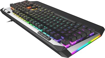 Patriot Viper Gaming V765 Mechanical Rgb Illuminated Gaming Keyboard W/Media Controls - Kailh Box Switches, 104-Standard Keys, Removable Magnetic Palm Rest