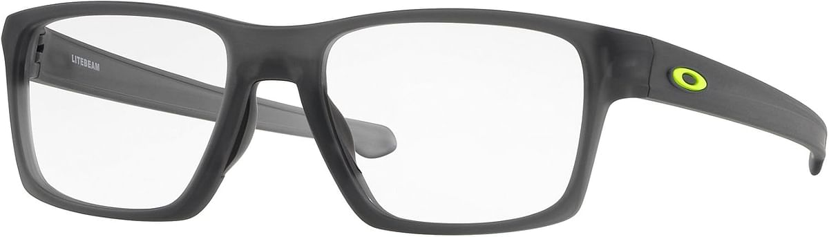 Oakley Men Ox8140 Litebeam Square Prescription Eyeglass Frames Satin Grey Smoke/Demo Lens 55 mm