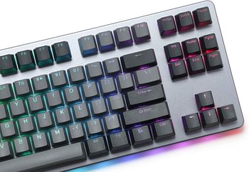 DROP CTRL Mechanical Keyboard — Tenkeyless TKL (87 Key) Gaming Keyboard Hot-Swap Switches Programmable Macros RGB LED Backlighting USB-C Doubleshot PBT Aluminum Frame Barebones Gray