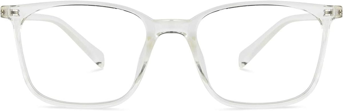 LENSKART BLU Zero Power Bluecut & Antiglare Computer Eyeglasses Transparent Full Rim Square For Men & Women LB E13526, M