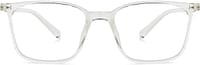 LENSKART BLU Zero Power Bluecut & Antiglare Computer Eyeglasses Transparent Full Rim Square For Men & Women LB E13526, M