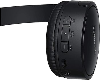 Panasonic RB HF520B Wireless Over Ear Headphones with 50 Hours Playtime, Lightweight, Built in Mic, Quick Charge, Bluetooth 5.0, Comfortable Fit - Black