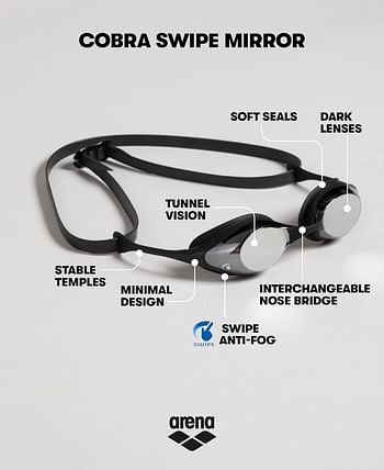 Arena Unisex Cobra Swipe Mirror Goggle