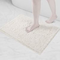 Bathroom Rug Non Slip Bath Mat Chenille Soft Microfibers Bath Mat for Bathroom Rug Water Absorbent Comfortable