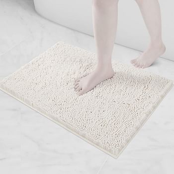 Bathroom Rug Non Slip Bath Mat Chenille Soft Microfibers Bath Mat for Bathroom Rug Water Absorbent Comfortable