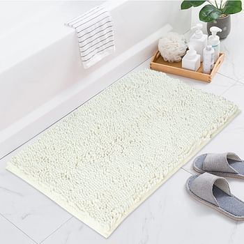 Bathroom Rug Non Slip Bath Mat Chenille Soft Microfibers Bath Mat for Bathroom Rug Water Absorbent Comfortable