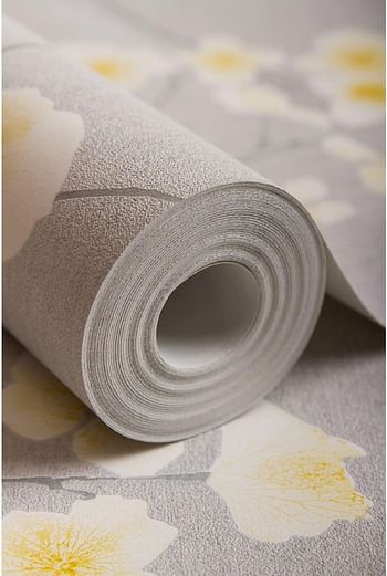 Graham & Brown 33-285 Radiance Grey/Ochre Wallpaper