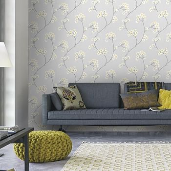 Graham & Brown 33-285 Radiance Grey/Ochre Wallpaper