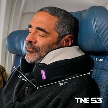 Cabeau The Neck's Evolution, TNE S3 Travel Neck Pillow Memory Foam Airplane Pillow. Neck Pillow with Attachment Straps - 360 Degree Support for Travel, Home, Office, & Gaming - Amsterdam