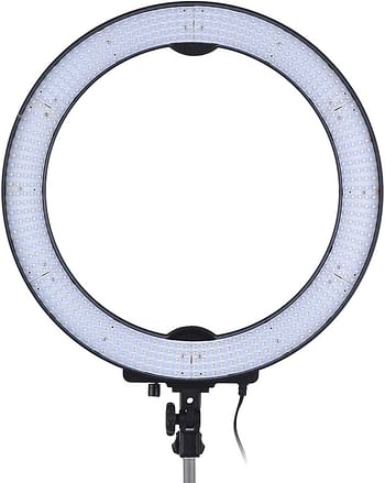 Andoer LA-650D 5500K 36W Ring Digital Photographic Studio Light with 600 LED Lights Stepless Adjustment W/Color Filters and Bag for Photographic Lighting Portrait Photography Live Show