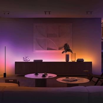 Philips Hue Gradient Light Strip 1m Extension. for Syncing with Entertainment, Media and Music. with Bluetooth. Works with Alexa, Google Assistant and Apple Homekit.