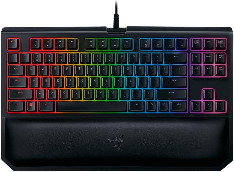 Razer Blackwidow Tournament Edition Chroma V2 USB QWERTY US English Black - Keyboards (Standard, Wired, USB, Mechanical Switch, QWERTY, Black)