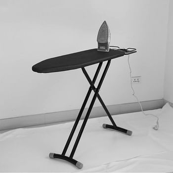 PYHLHY 12 Inch x36 Inch  Ironing Board with Heat Resistant Cover and Thicken Felt Pad, Adjustable Height ironing board (Black)