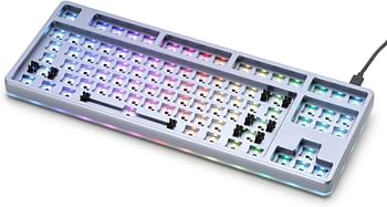 Drop Ctrl High-Profile Mechanical Keyboard — Tenkeyless Tkl (87 Key) Gaming Keyboard, Hot-Swap Switches, ProgRAMmable, Backlit RGB Led, Usb-C, Doubleshot Pbt, Aluminum (Gray, Barebones)