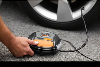 OSRAM TYREinflate 450, digital tire inflator, Auto-stop, Memory, LED light, Backlit Display, portable air compressor cars, small vans, Max 100 PSI /5.5 BAR, air pump inflates tires in 2.5 min