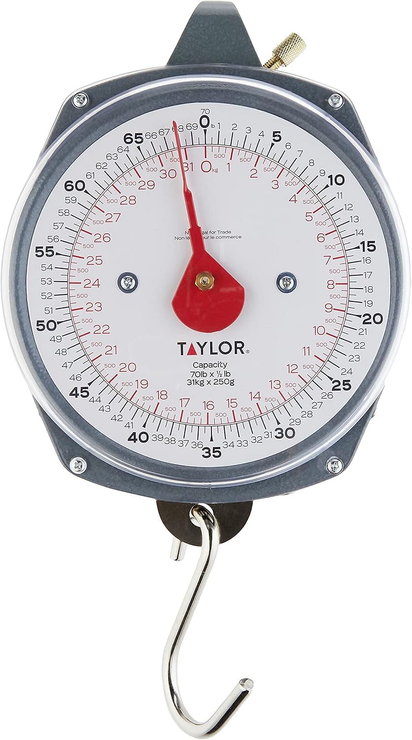 Taylor Precision Products Dial Style 70-Pound IndUStrial Hanging Scale, One Size