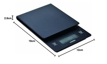 Hario V60 Drip Coffee Scale and Timer Pour-Over Scale Black (New Model)