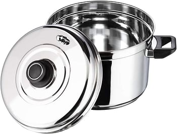 Vinod Stainless Steel Multipurpose Pot Large - 4 Idly / 4 Dhokla Stand, Vic003, Idli Cooker, Idli Maker, Idli Steamer