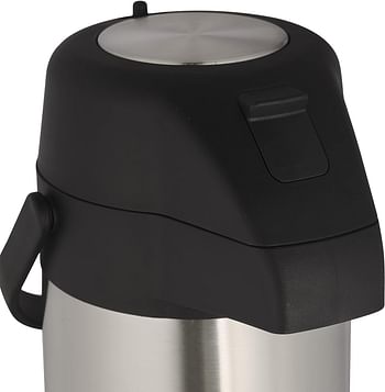 RoyalFord Airpot Flask, Double Wall Vacuum Insulation, 3000Ml, Rf10531 Durable Stainless Steel Inner Pot Portable & Leak Resistant Perfect For Camping, Hiking Etc, MULTICOLOR