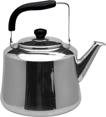 Raj Steel Tea Kettle, 10 Liter , Silver, ZTK010, Stove Top Tea Kettles , Hot Water Pot , Coffee Pot, Coffee Kettle