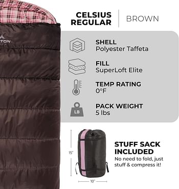 TETON Sports Regular Sleeping Bag; Great for Family Camping