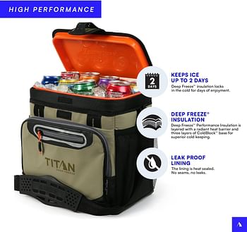 Arctic Zone Titan Deep Freeze Cooler - Zipperless Hardbody Cooler with Deep Freeze Insulation, HardBody Liner, and SmartShelf