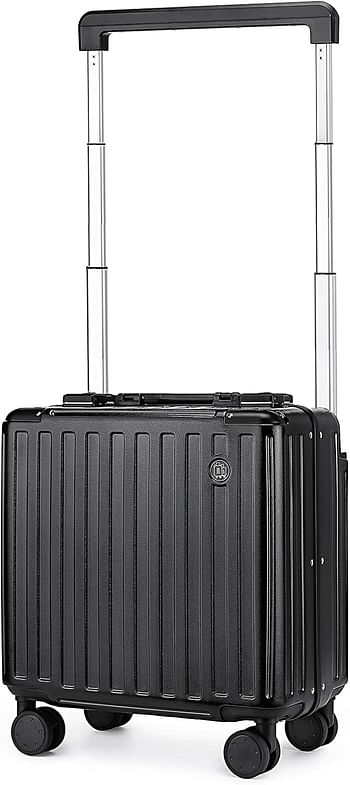 Somago Carry-On Luggage 18-Inch Hardside Spinner Lightweight Suitcase with TSA Lock, Black, carry-on 18-inch, Hardside Luggage With Spinner Wheels