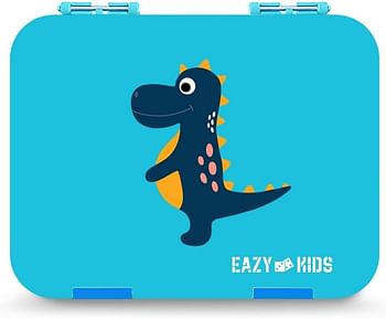 Eazy Kids Bento Boxes Wt Insulated Lunch Bag Combo- Dino Blue