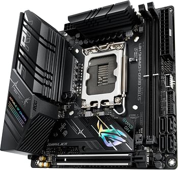 ASUS ROG Strix B660-I Gaming WiFi LGA 1700(Intel 12th Gen) Mini-ITX Gaming Motherboard(PCIe 5.0, 8+1 Power Stages, DDR5,WiFi 6,2.5 Gb LAN, 2xM.2 PCIe 4.0 NVMe SSD Support, USB 3.2 Gen 2x2 Type-C)