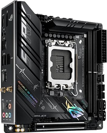 ASUS ROG Strix B660-I Gaming WiFi LGA 1700(Intel 12th Gen) Mini-ITX Gaming Motherboard(PCIe 5.0, 8+1 Power Stages, DDR5,WiFi 6,2.5 Gb LAN, 2xM.2 PCIe 4.0 NVMe SSD Support, USB 3.2 Gen 2x2 Type-C)