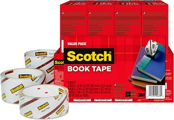 Scotch Book Tape Value Pack, Excellent for Repairing, Reinforcing Protecting, and Covering (845-VP)