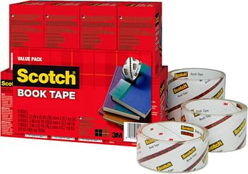 Scotch Book Tape Value Pack, Excellent for Repairing, Reinforcing Protecting, and Covering (845-VP)