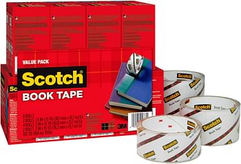 Scotch Book Tape Value Pack, Excellent for Repairing, Reinforcing Protecting, and Covering (845-VP)