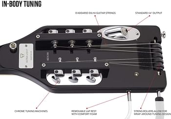 Traveler Guitar Ultra-Light Solid-Body Electric Guitar (ULES BKGMP)