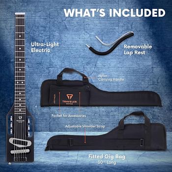 Traveler Guitar Ultra-Light Solid-Body Electric Guitar (ULES BKGMP)