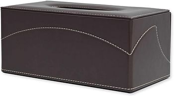 FIS® Executive Desk Set, Italian PU Materials, Set of 11 Pieces, Dark Brown Color, Pack in Gift Box-FSDS183DBR