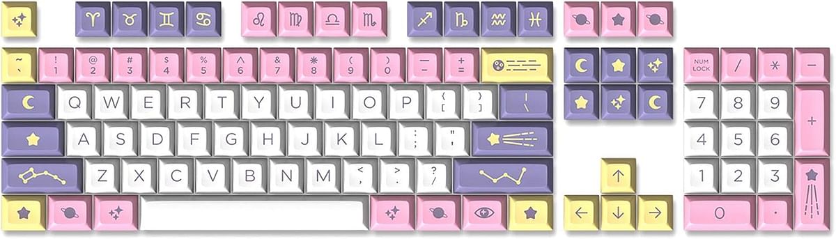 Drop Dsa Astrolokeys Keycaps - Abs Doubleshot Legends Mx Style For Mechanical Keyboards 104-Key Kit Covers Tenkeyless And Fullsize Keyboards By Signature Plastics